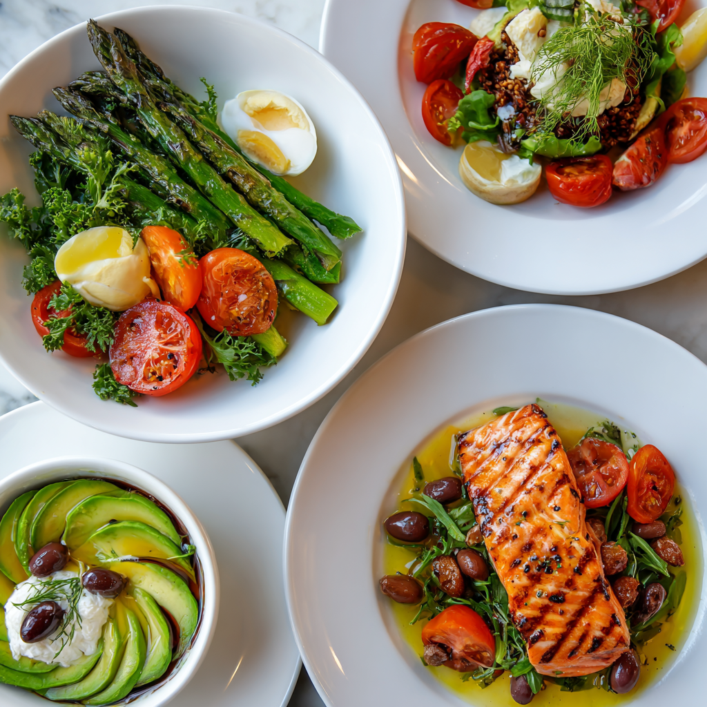 Здорове різноманітне харчування з свіжими продуктами